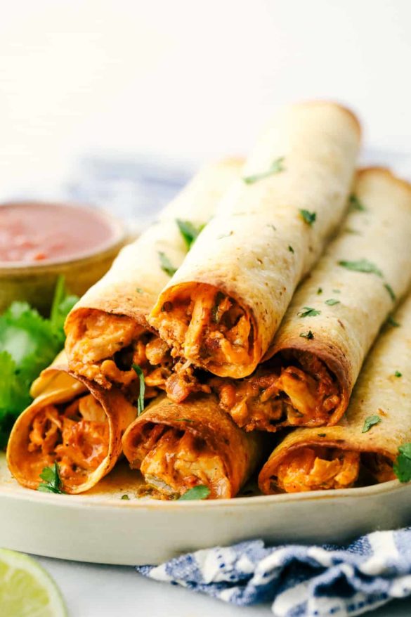 Baked Cream Cheese Chicken Taquitos Recipe – Recipe Concepts